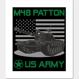 US M48 Patton tank Posters and Art